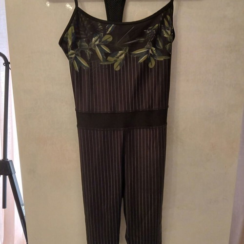 Bodytalk striped and floral sport jumpsuit bodysuit size M like new