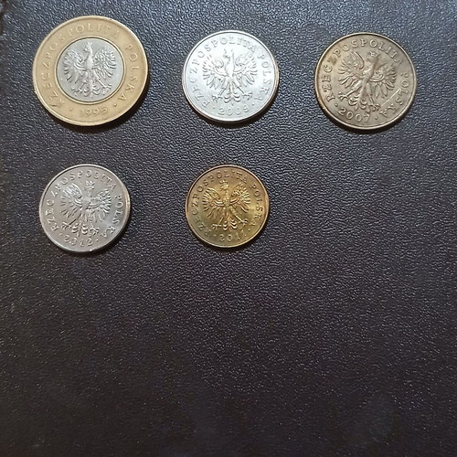 Set of 5 Poland coins