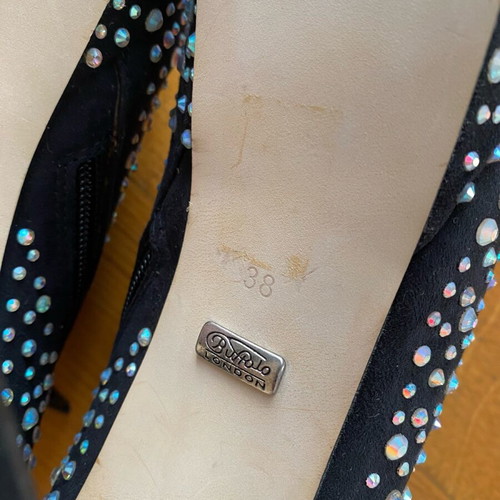 Buffalo London ankle boots with rhinestones like new, size 38, black
