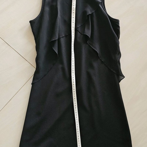 S.Oliver viscose dress with transparencies xsmall like new, black