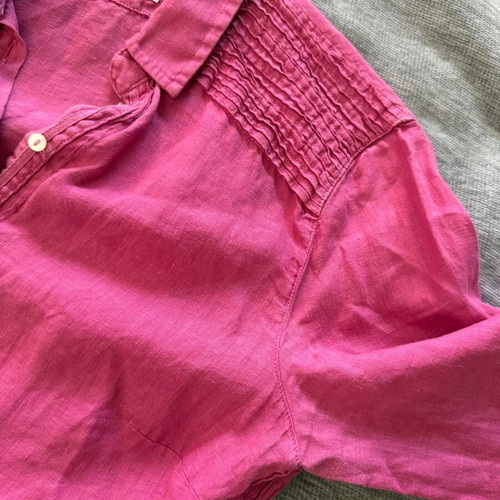 Massimo Dutti fuchsia shirt with pintuck details