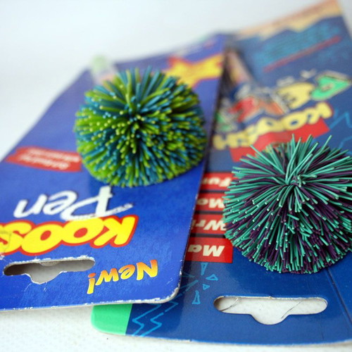 Vintage Koosh Lings pencil topper for pencil and pen, new, set of 2