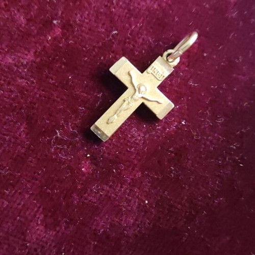 Cross with Crucifix Gold K.14 new