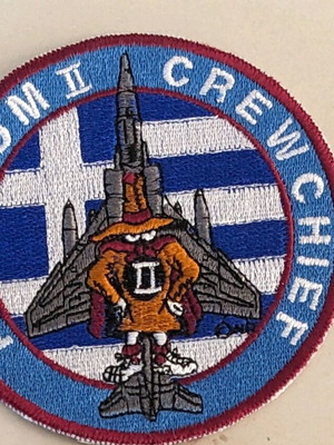 Κεντημένο σήμα Phantom II Crew Chief της Ελληνικής Πολεμικής Αεροπορίας
