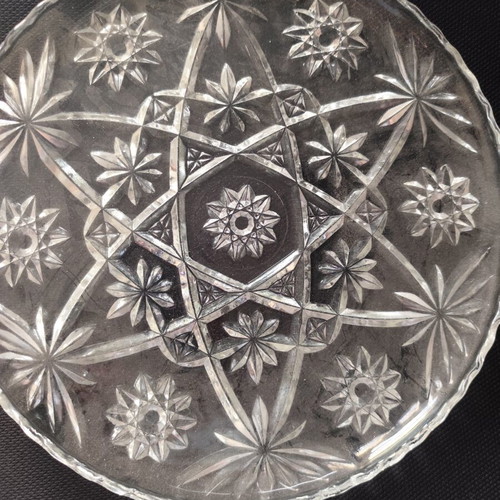 Vintage crystal serving tray