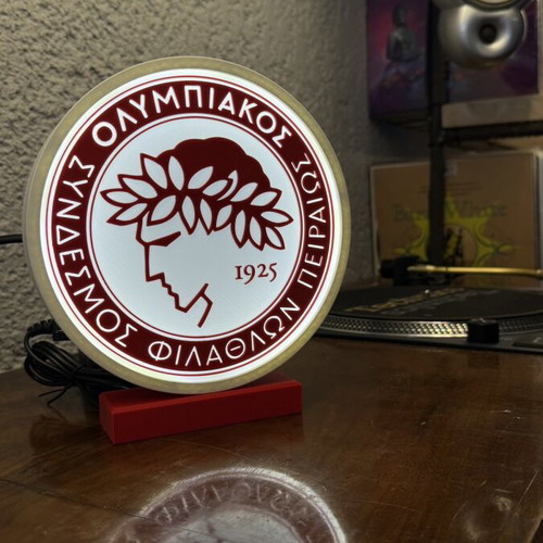 Lightbox Olympiacos 3D printed premium construction like new