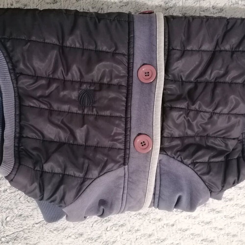 Calvin Klein sleeveless jacket used, blue, size XL with fabric hood