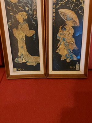 Chinese handmade vintage frames used, set of 2