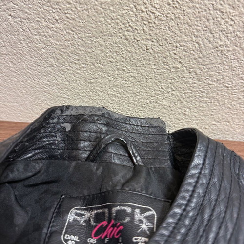 Rock Chic leather jacket used, size 40 (M/L)