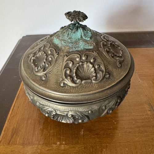 Silver container in good condition