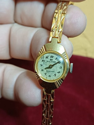 Silver Ancre 17 Rubis vintage μηχανικό γυναικείο ρολόι σαν καινούργιο