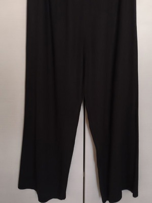 Black wide-leg pants one size, like new, 55% linen 45% viscose