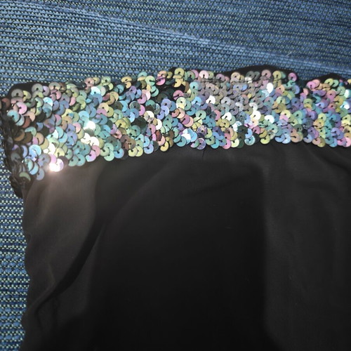 Imperial strapless top with multicolor sequins like new, sizes S-M