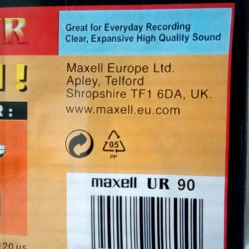 Maxell UR 90 Type I Cassette Tape sealed NOS