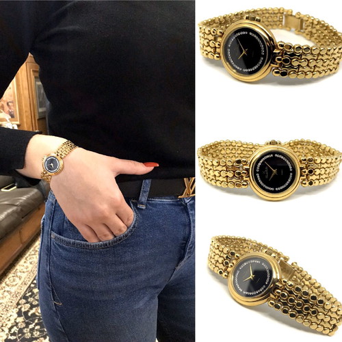 Paris jewelry watch new with crystals and 18k gold plating