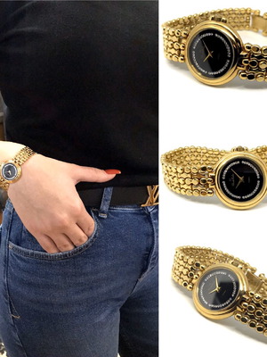 Paris jewelry watch new with crystals and 18k gold plating