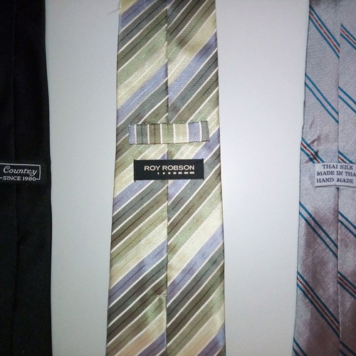 Branded silk men's ties set of 3, like new