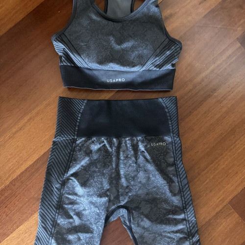 USA Pro sportswear set, black and grey, XS