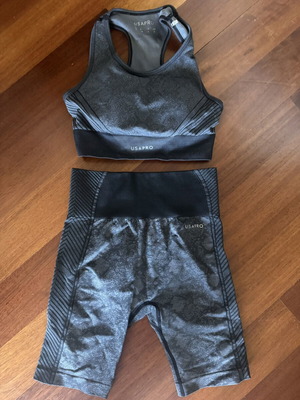 USA Pro sportswear set, black and grey, XS