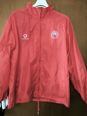 Olympiacos Waterproof Jacket with Hood like new, Large (Vodafone)