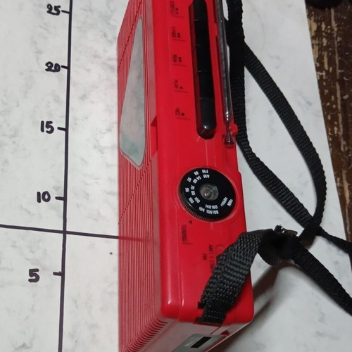 Vintage Silver portable radio cassette player used