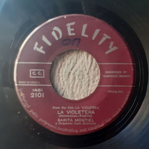 Sarita Montiel La Violetera 7" single used, Latin