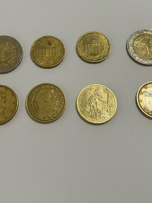 Νομίσματα ευρώ μεταχειρισμένα, πακέτο 8 συλλεκτικά