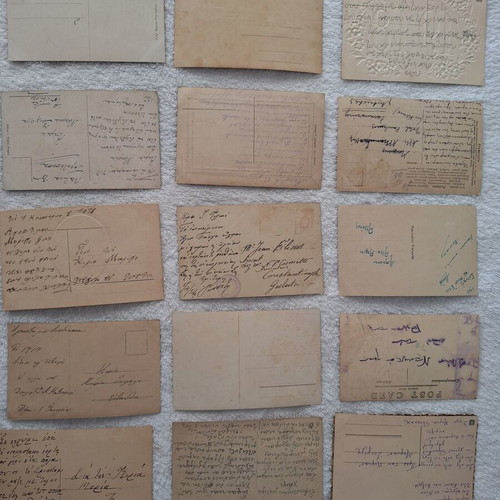 Vintage and antique postcards used, collection of 244 from 1900-1920