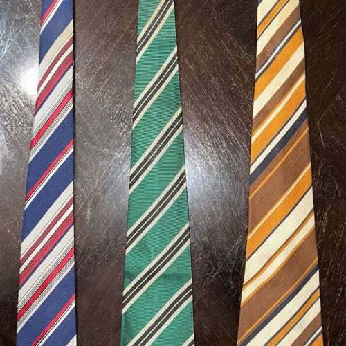 Set of 3 men's striped ties like new, vintage style