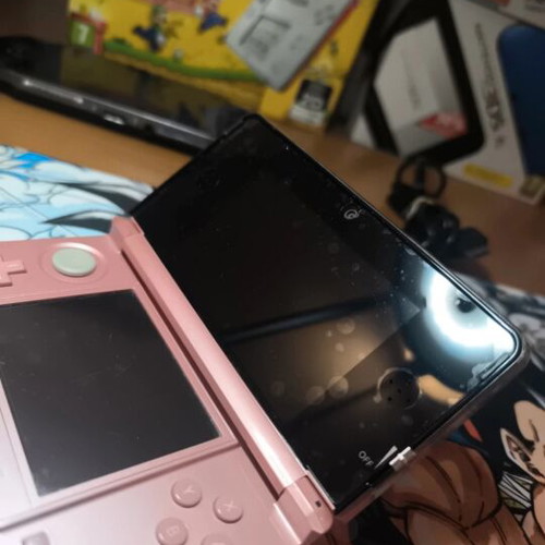Nintendo 3DS Pink console with charger and Nintendogs + Cats game