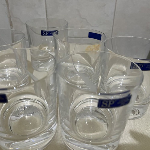 SP COLLECTION Crystal Glasses new, set of 6 pieces