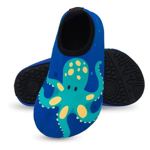 Aisprts kids aqua shoes for beach and swimming, blue octopus, size 30/31