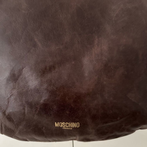 Moschino crossbody bag brown like new, leather