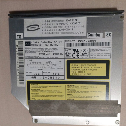 Toshiba CDRW and DVDROM IDE drive for Laptop used