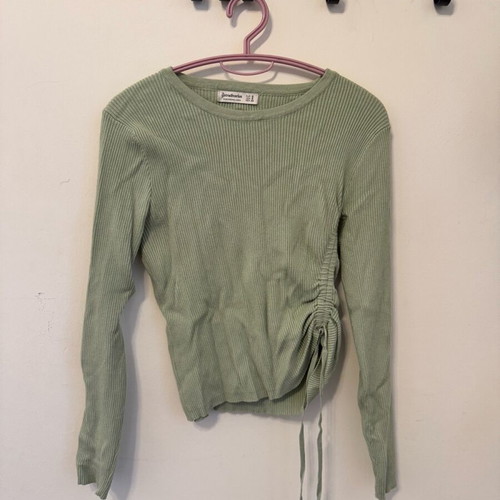 Rip basic blouse with ruching new, green, Star Body H