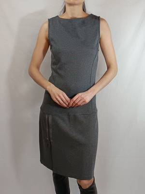 Benetton Grey Sleeveless Dress Like New