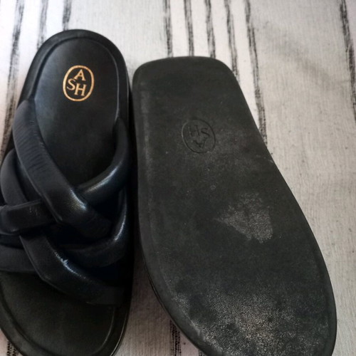 Ash women's leather sandals used, black, size 37