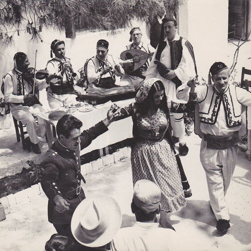 Greek panigyri photo used, collectible 20x25