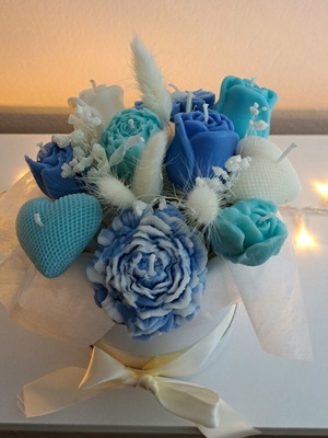 Handmade decorative candle flower bouquet new