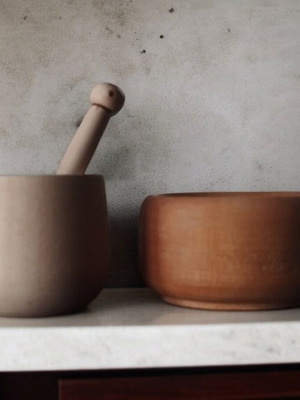 Σετ χειροποίητα ξύλινα δοχεία και εργαλείο μελιού καινούργιο