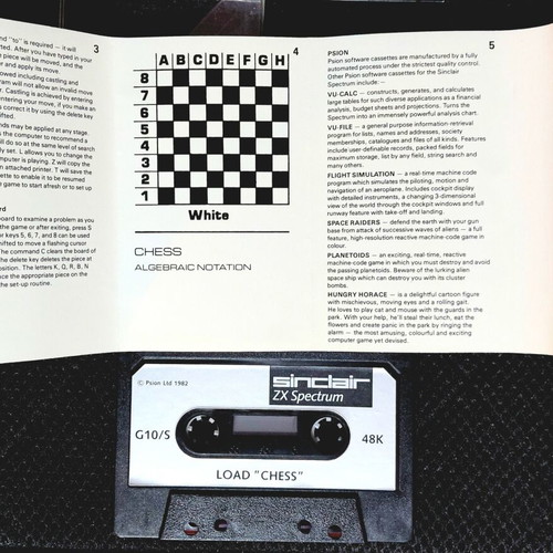 Chess and Chequered Flag original ZX Spectrum cassettes like new
