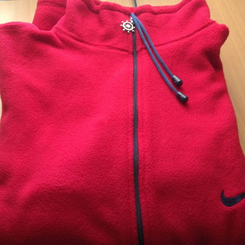 Nike fleece jacket unisex XL red new