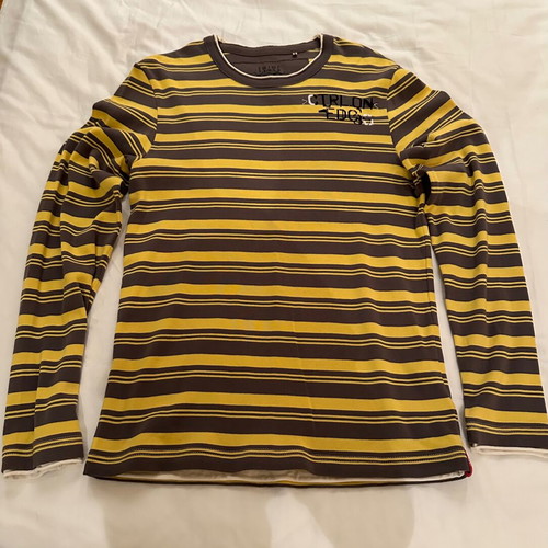 Esprit long-sleeve shirt like new, khaki and yellow, size S