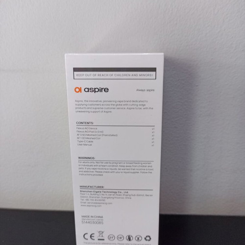 Aspire Flexus AIO Kit - brand new! sealed! color (SILVER)