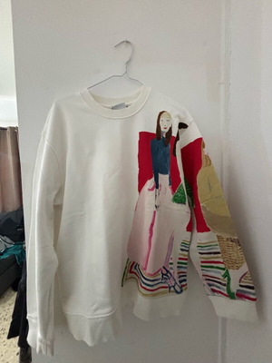 Zara white multicoloured sweatshirt like new