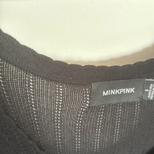 Minkpink knitted dress like new, black, size S