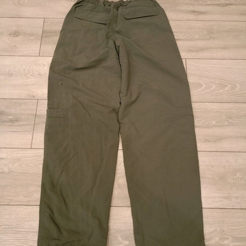 Adidas retro pants used, khaki streetwear utility style
