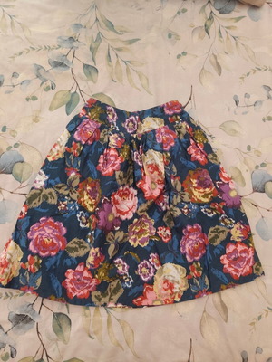 Baby Angel cotton mini skirt with roses, multicolor
