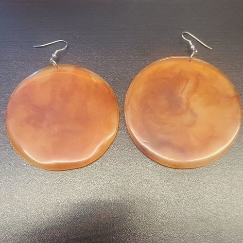 Vintage large hanging earrings Aigner orange like new
