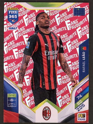 Κάρτα 2026 Panini FIFA 365 Adrenalyn XL FAN67 Leao σαν καινούργια